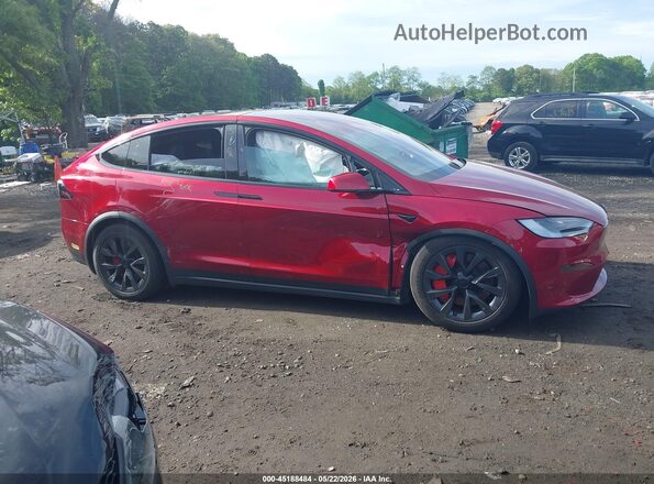 7SAXCDE50PF419062 2023 TESLA MODEL X Red Սալոնի հետևի տեսք