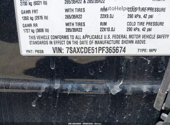 7SAXCDE51PF365674 2023 TESLA MODEL X Black Вид підкапотного простору