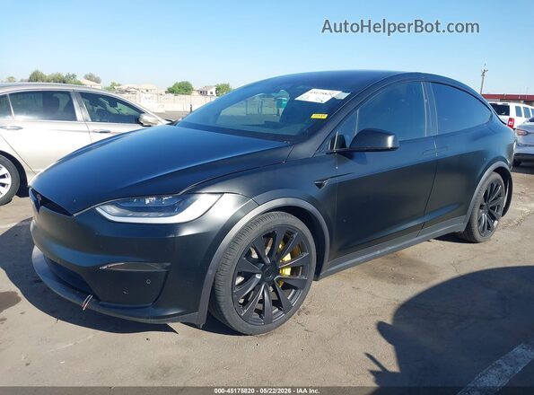 7SAXCDE55NF362287 2022 TESLA MODEL X Черный Передняя левая четверть