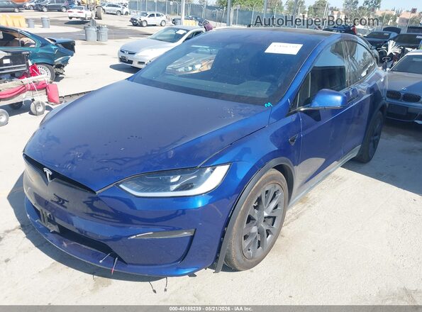7SAXCDE5XPF427234 2023 TESLA MODEL X Blue Przód lewy