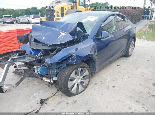 7SAYGAEE2NF426650 2022 TESLA MODEL Y Blue Առջևի ձախ երեք քառորդ տեսարան