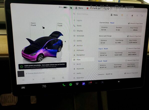 7SAYGAEE7PF770610 2023 TESLA MODEL Black Widok zestawu wskaźników
