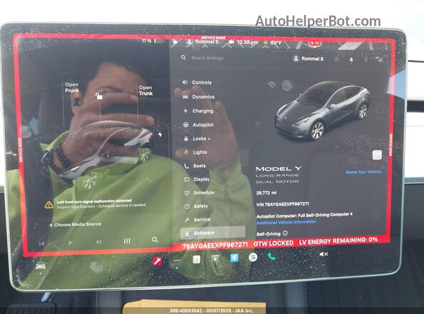 7SAYGAEEXPF967271 2023 TESLA MODEL Y Серый Вид задних сидений