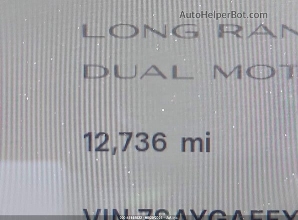 7SAYGAEEXRF210311 2024 TESLA MODEL Y Gray Vista de los asientos traseros
