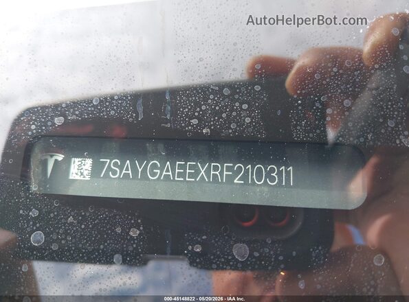 7SAYGAEEXRF210311 2024 TESLA MODEL Y Gray Vista del compartimento del motor