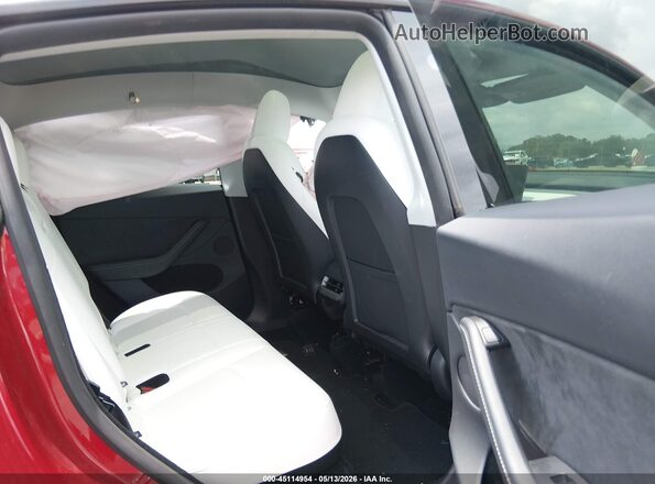 7SAYGDED1SA349206 2025 TESLA MODEL Y Красный Вид наклейки с VIN-кодом