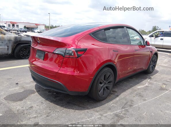 7SAYGDED1SA349206 2025 TESLA MODEL Y Красный Задняя правая четверть