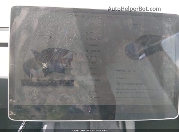 7SAYGDED1SA349206 2025 TESLA MODEL Y Красный Вид задних сидений