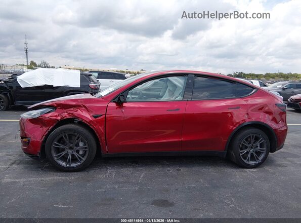 7SAYGDED1SA349206 2025 TESLA MODEL Y Красный Вид задней части салона