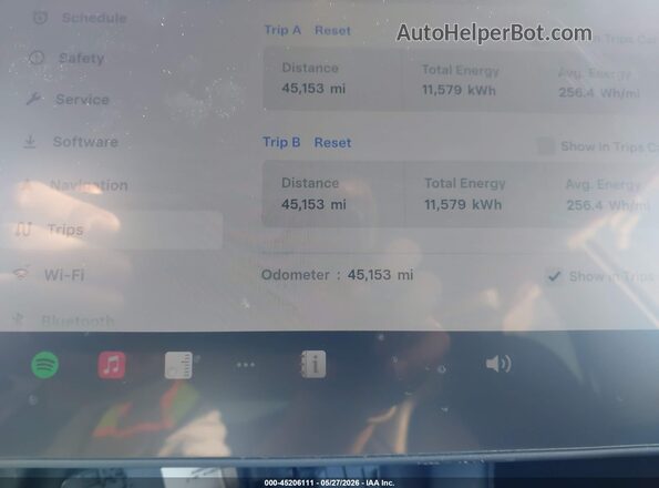 7SAYGDED1SF222040 2025 TESLA MODEL Y Gray Widok tylnych siedzeń