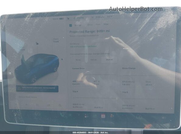 7SAYGDED2RF003579 2024 TESLA MODEL Y Blue Հետևի նստատեղերի տեսք