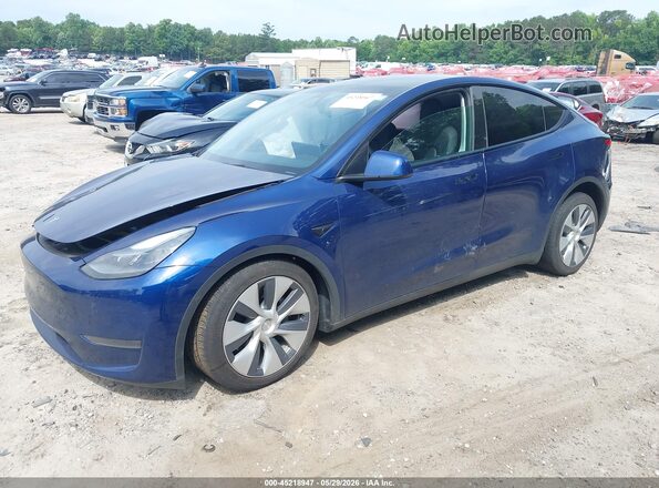7SAYGDED2RF005140 2024 TESLA MODEL Y Blue Передня ліва чверть