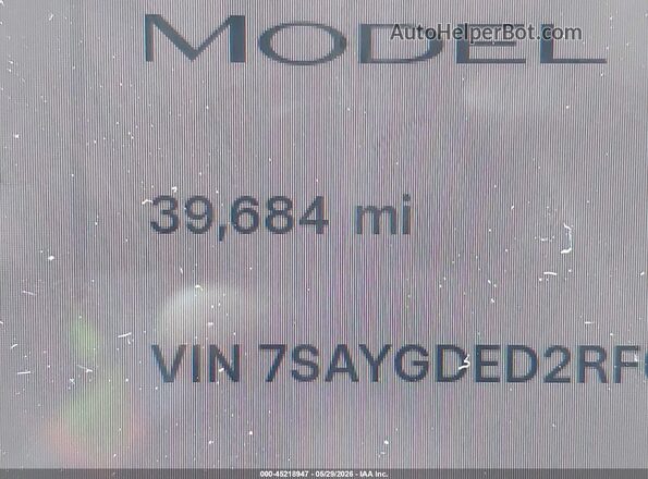 7SAYGDED2RF005140 2024 TESLA MODEL Y Blue 
