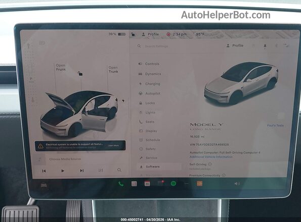 7SAYGDED2TA468528 2026 TESLA MODEL Y White 