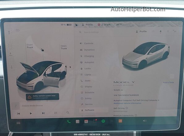 7SAYGDED2TA468528 2026 TESLA MODEL Y White 