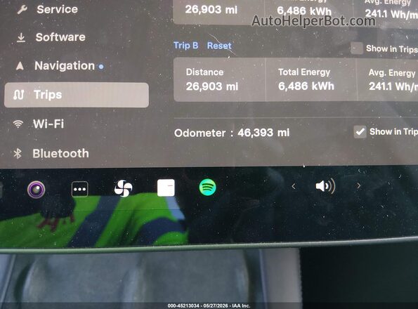 7SAYGDED3RF163938 2024 TESLA MODEL Y White Панорамний вид салону 360°