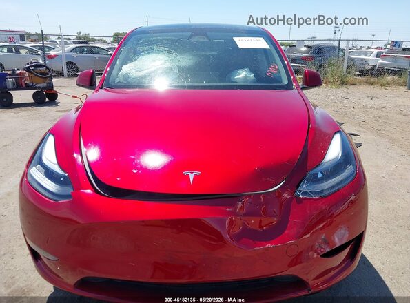 7SAYGDED8RF106294 2024 TESLA MODEL Y Red Widok zestawu wskaźników