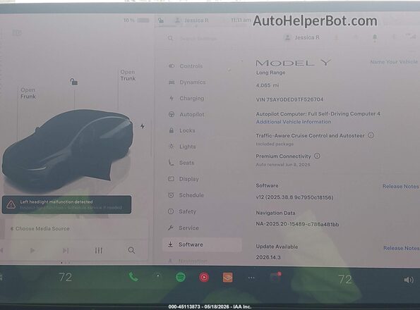 7SAYGDED9TF526704 2026 TESLA MODEL Y Gray 