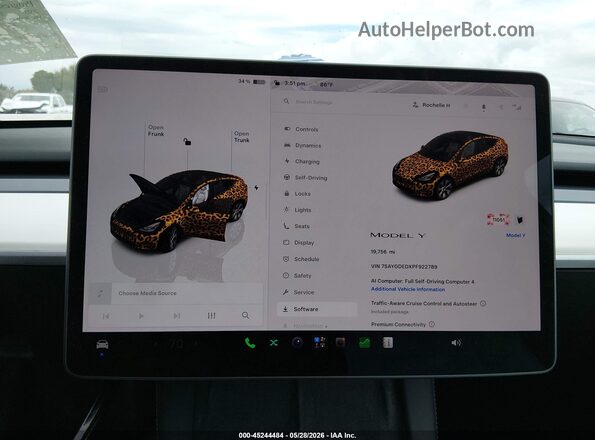7SAYGDEDXPF922789 2023 TESLA MODEL Y White Հետևի նստատեղերի տեսք