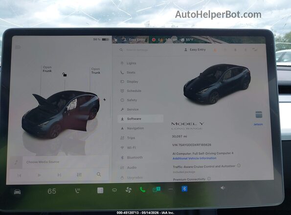 7SAYGDEDXRF185628 2024 TESLA MODEL Y Серый 