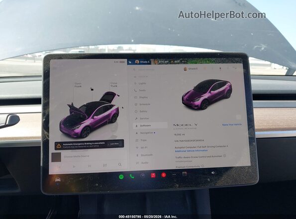 7SAYGDEDXSF269504 2025 TESLA MODEL Y Серый 