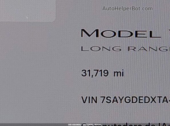 7SAYGDEDXTA494522 2026 TESLA MODEL Y Gray 
