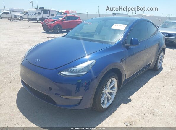 7SAYGDEE0NF505767 2022 TESLA MODEL Y Синий Передняя левая четверть