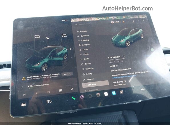 7SAYGDEE0PA174771 2023 TESLA MODEL Y Gray 