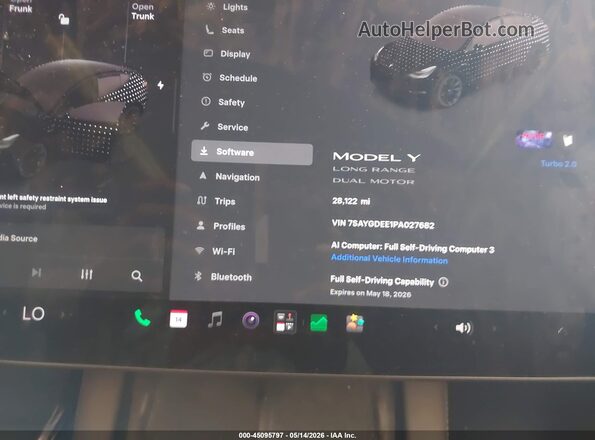 7SAYGDEE1PA027682 2023 TESLA MODEL Y Серый 