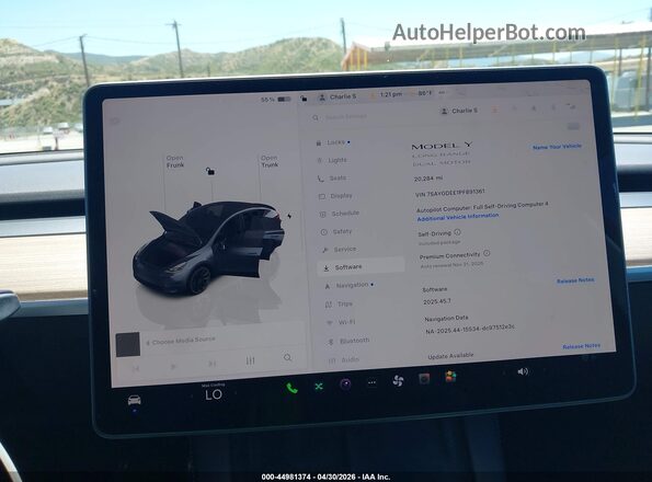 7SAYGDEE1PF891361 2023 TESLA MODEL Y Gray 