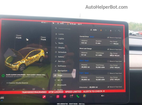 7SAYGDEE1RA264563 2024 TESLA MODEL Y Black 