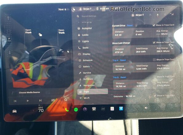 7SAYGDEE1TA410578 2026 TESLA MODEL Угольный Вид щитка приборов