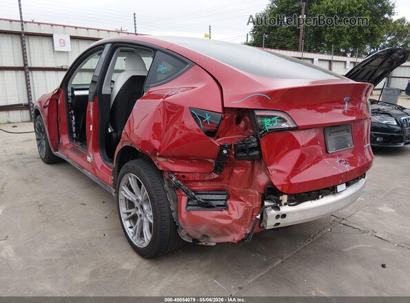 7SAYGDEE2PA187747 2023 TESLA MODEL Y Red Rear left