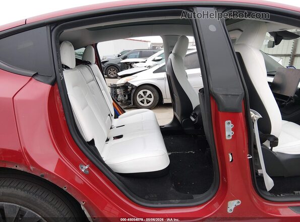 7SAYGDEE2PA187747 2023 TESLA MODEL Y Red VIN sticker view