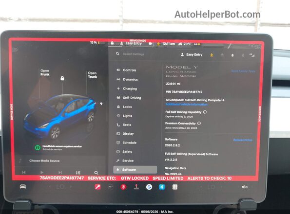 7SAYGDEE2PA187747 2023 TESLA MODEL Y Red Rear seats view