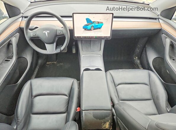 7SAYGDEE2PF863309 2023 TESLA MODEL Gray Vista del salpicadero