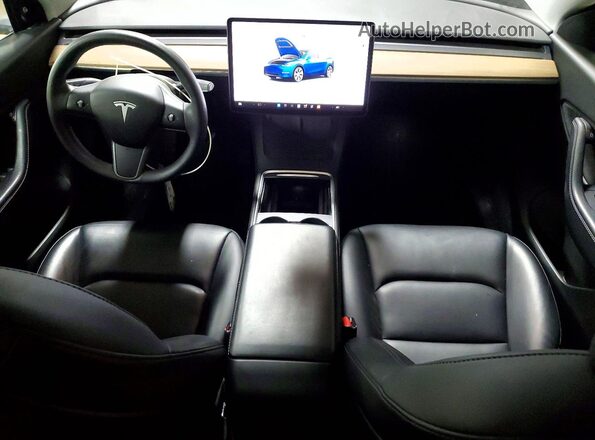 7SAYGDEE3NF363429 2022 TESLA MODEL Blue Widok deski rozdzielczej