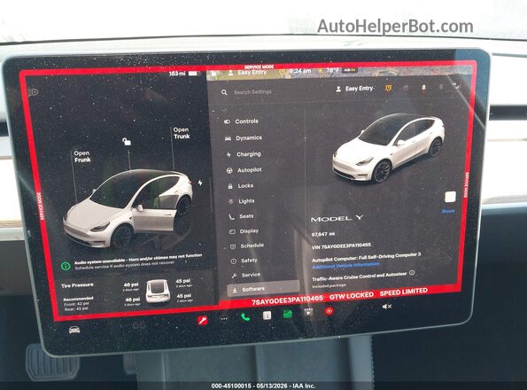 7SAYGDEE3PA110465 2023 TESLA MODEL Y White 