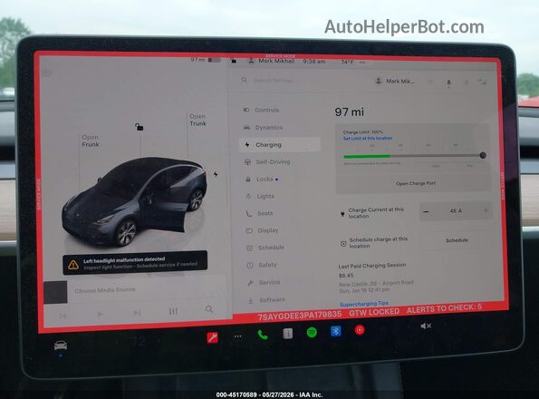 7SAYGDEE3PA179835 2023 TESLA MODEL Y Gray 