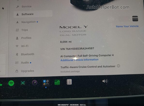 7SAYGDEE3RA244587 2024 TESLA MODEL Y Black Rear seats view