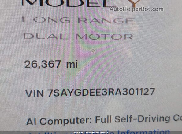 7SAYGDEE3RA301127 2024 TESLA MODEL Y Gray Engine compartment view