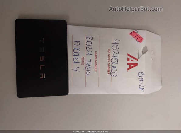 7SAYGDEE3RF199749 2024 TESLA MODEL Y Gray Rear view
