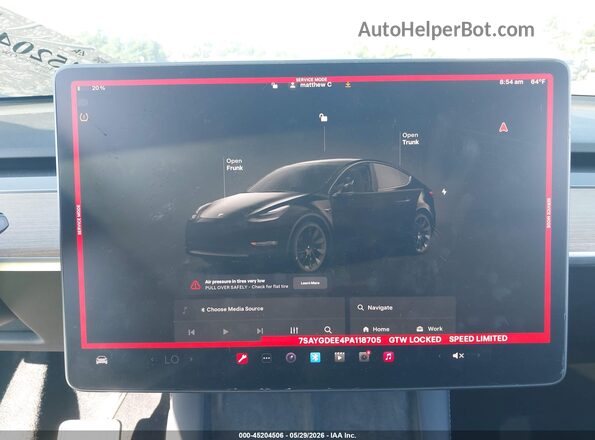 7SAYGDEE4PA118705 2023 TESLA MODEL Y Black 