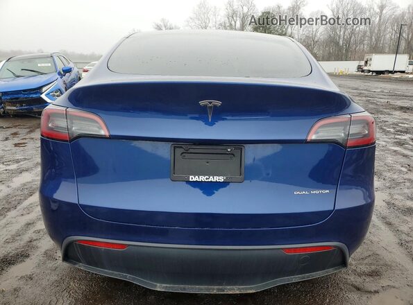 7SAYGDEE4PF667355 2023 TESLA MODEL Blue Widok z tyłu