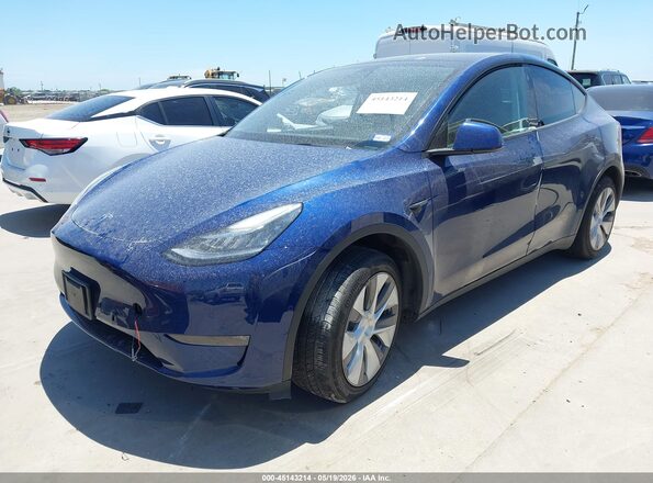 7SAYGDEE5NA002796 2022 TESLA MODEL Y Blue Front left