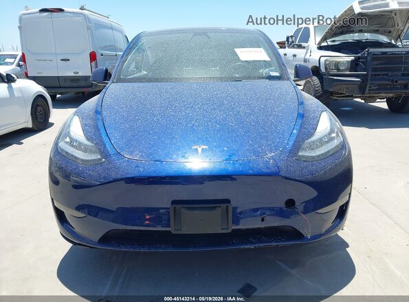7SAYGDEE5NA002796 2022 TESLA MODEL Y Blue Instrument cluster view