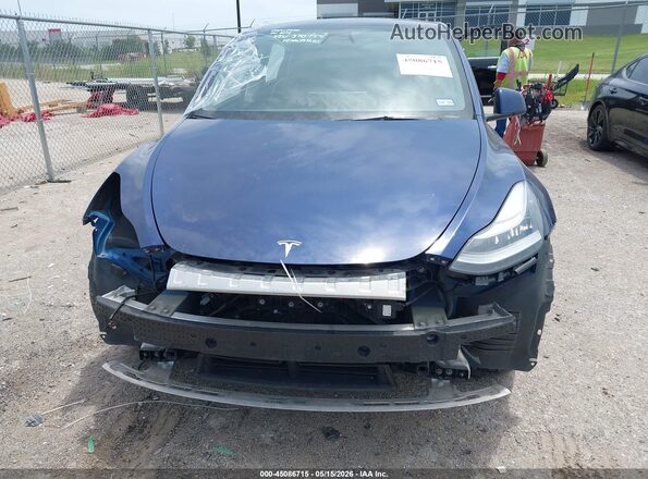 7SAYGDEE5NF370754 2022 TESLA MODEL Y Blue Առջևի վահանակի տեսք