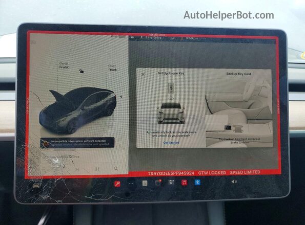 7SAYGDEE5PF945924 2023 TESLA MODEL Gray ხელსაწყოთა პანელის ხედი