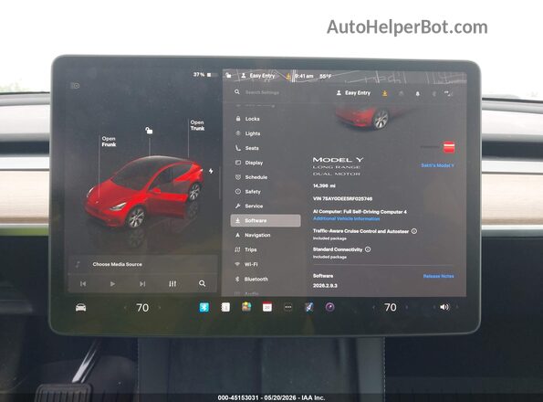 7SAYGDEE5RF025746 2024 TESLA MODEL Y Red 