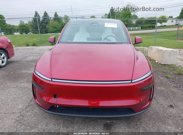 7SAYGDEE5TA669218 2026 TESLA MODEL Y Red Instrument cluster view